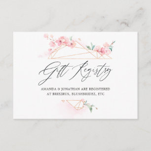 Carte D'accompagnement Mariage géométrique de printemps de fleur de ceris