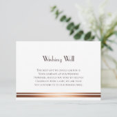 Carte D'accompagnement Mariage Gold Trim Wishing well (Debout devant)