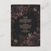 Carte D'accompagnement Mariage gothique royal victorien (Devant)