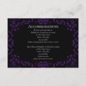 Carte D'accompagnement Mariage gothique violet et noir (Devant)