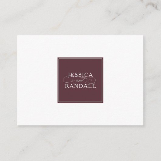 Carte D'accompagnement Mariage Hébergements et détails Information (Devant)