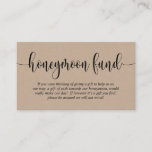 Carte D'accompagnement Mariage Honeymoon Fund et Wish, Rustic Kraft<br><div class="desc">C'est le Script rustique kraft,  Mariage Encape Card. Vous pouvez modifier les couleurs de police,  et ajouter vos souhaits de lune de miel ou de lune de miel mariages détails dans la police / lettrage correspondante. #TeeshaDerrick</div>