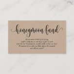 Carte D'accompagnement Mariage Honeymoon Fund et Wish, Rustic Kraft<br><div class="desc">C'est le Script rustique kraft,  Mariage Encape Card. Vous pouvez modifier les couleurs de police,  et ajouter vos souhaits de lune de miel ou de lune de miel mariages détails dans la police / lettrage correspondante. #TeeshaDerrick</div>