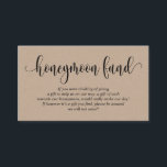 Carte D'accompagnement Mariage Honeymoon Fund et Wish, Rustic Kraft<br><div class="desc">C'est le Script rustique kraft,  Mariage Encape Card. Vous pouvez modifier les couleurs de police,  et ajouter vos souhaits de lune de miel ou de lune de miel mariages détails dans la police / lettrage correspondante. #TeeshaDerrick</div>