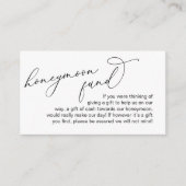 Carte D'accompagnement Mariage Honeymoon Fund, Script romantique moderne (Devant)