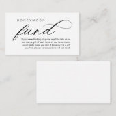Carte D'accompagnement Mariage Honeymoon Fund, Wish, Modern Classy (Devant / Derrière)