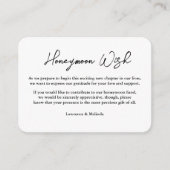 Carte D'accompagnement Mariage Honeymoon Wish Fund QR Code (Devant)