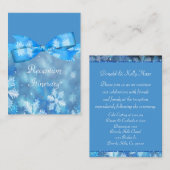 Carte D'accompagnement Mariage Icy Blue Winter Wonderland (Devant / Derrière)