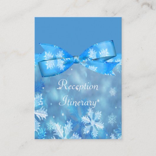 Carte D'accompagnement Mariage Icy Blue Winter Wonderland (Devant)