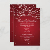 Carte D'accompagnement Mariage Informations Invité Chaîne Étincelante Rou (Devant / Derrière)