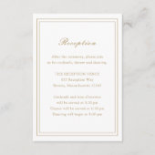 Carte D'accompagnement Mariage intemporel or traditionnel (Devant)