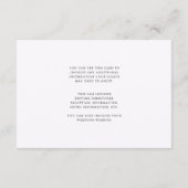 Carte D'accompagnement Mariage invité deux côtés détails avec photo (Dos)