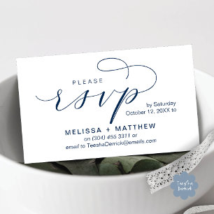 Carte D'accompagnement Mariage invite RSVP rappeler minimaliste moderne