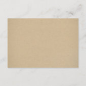 Carte D'accompagnement Mariage Kraft Rustique Réception Écriture Blanche (Dos)
