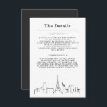 Carte D'accompagnement Mariage Las Vegas | Détails de l'invité<br><div class="desc">Un petit détail d'invité avec une ligne d'horizon de la célèbre ville de Las Vegas.</div>