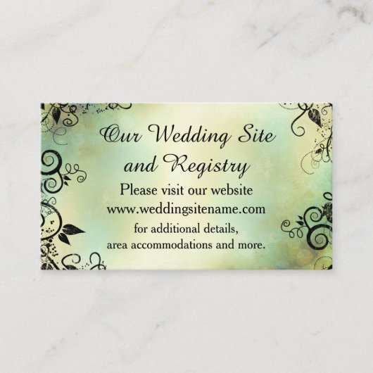 Carte D'accompagnement Mariage Leaf Soirée Déco Enchantée (Devant)