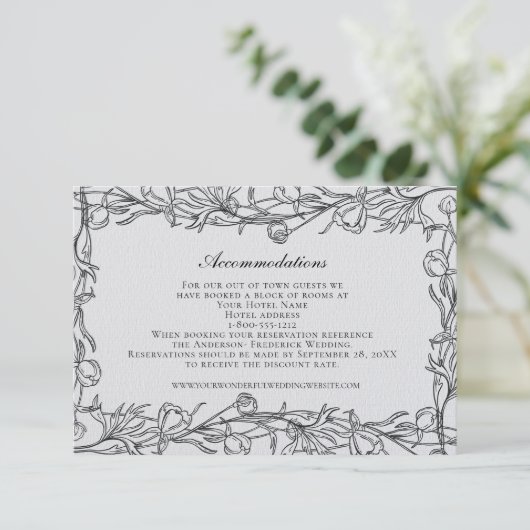 Carte D'accompagnement Mariage Logements Code QR Mariage Site Internet E (Debout devant)
