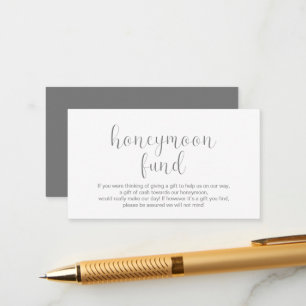Carte D'accompagnement Mariage Lune de Miel, Modern Minimal