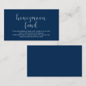 Carte D'accompagnement Mariage Lune de Miel, Modern Minimal (Devant / Derrière)