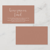 Carte D'accompagnement Mariage Lune de Miel, Modern Minimal (Devant / Derrière)