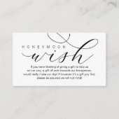 Carte D'accompagnement Mariage Lune de miel Souhaite, Élégance moderne mi (Devant)