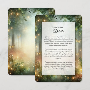 Carte D'accompagnement Mariage Magique de la Prairie de la Forêt Mystique