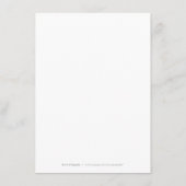 Carte D'accompagnement Mariage manuscrit minimaliste de charbon (Dos)