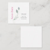 Carte D'accompagnement Mariage mariage Calligraphie Floral noir blanc (Devant / Derrière)