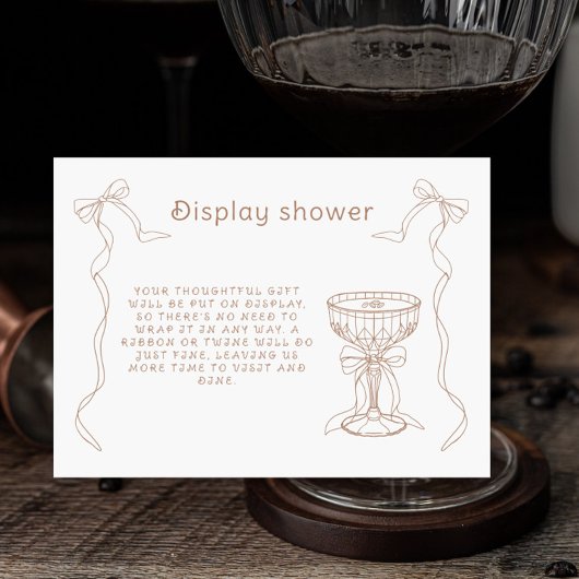 Carte D'accompagnement Mariage Martini Espresso Présentation de douche