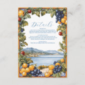 Carte D'accompagnement Mariage méditerranéen illustré (Devant)