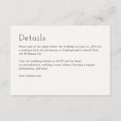 Carte D'accompagnement Mariage minimaliste (Devant)