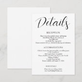 Carte D'accompagnement Mariage Minimaliste (Devant / Derrière)