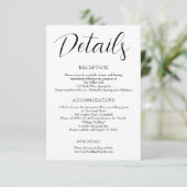 Carte D'accompagnement Mariage Minimaliste (Debout devant)