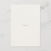 Carte D'accompagnement Mariage Minimaliste Blanc Chaud (Dos)