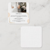 Carte D'accompagnement Mariage minimaliste blanc marron (Devant / Derrière)