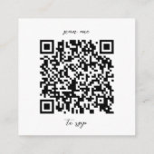 Carte D'accompagnement Mariage minimaliste Floral manuscrit RSVP (Dos)