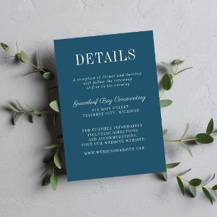 Carte D'accompagnement Mariage Minimaliste Floral Simplicité 2 Neptune