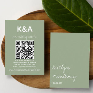 Carte D'accompagnement Mariage minimaliste minimaliste moderne Sage de sc