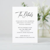 Carte D'accompagnement Mariage Minimaliste Moderne (Debout devant)