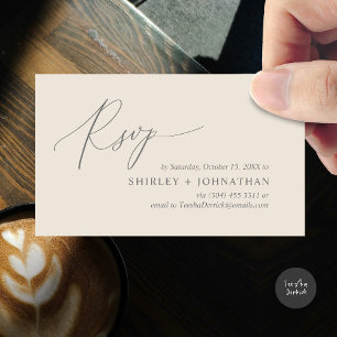 Carte D'accompagnement Mariage minimaliste moderne RSVP
