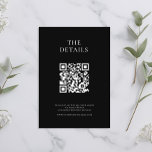 Carte D'accompagnement Mariage minimaliste noir et blanc moderne<br><div class="desc">Cartes de boîtier mariages modernes avec un design minimal en noir et blanc.</div>