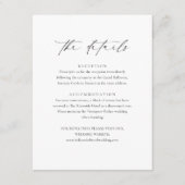 Carte D'accompagnement Mariage minimaliste noir moderne (Devant)