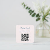 Carte D'accompagnement Mariage Minimaliste Rustique Vintage avec Code QR (Debout devant)