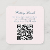 Carte D'accompagnement Mariage Minimaliste Rustique Vintage avec Code QR (Devant)