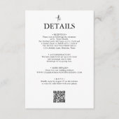 Carte D'accompagnement Mariage minimaliste simple (Devant)