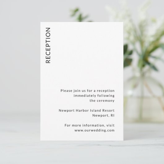 Carte D'accompagnement Mariage moderne (Debout devant)