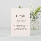 Carte D'accompagnement Mariage moderne (Debout devant)