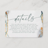 Carte D'accompagnement Mariage moderne Abstrait Eucalyptus vert Détails (Devant)