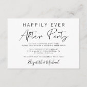 Carte D'accompagnement Mariage moderne après la fête (Devant)