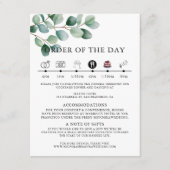 Carte D'accompagnement Mariage Moderne avec Feuillage d'Eucalyptus (Devant)